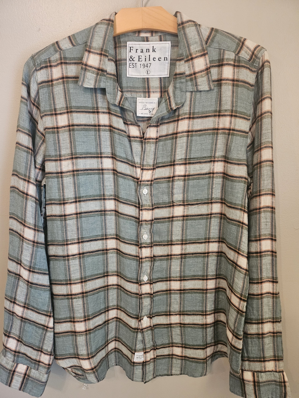 Frank & Eileen Light Sage Plaid Button-Up Shirt - Picture 8 of 8